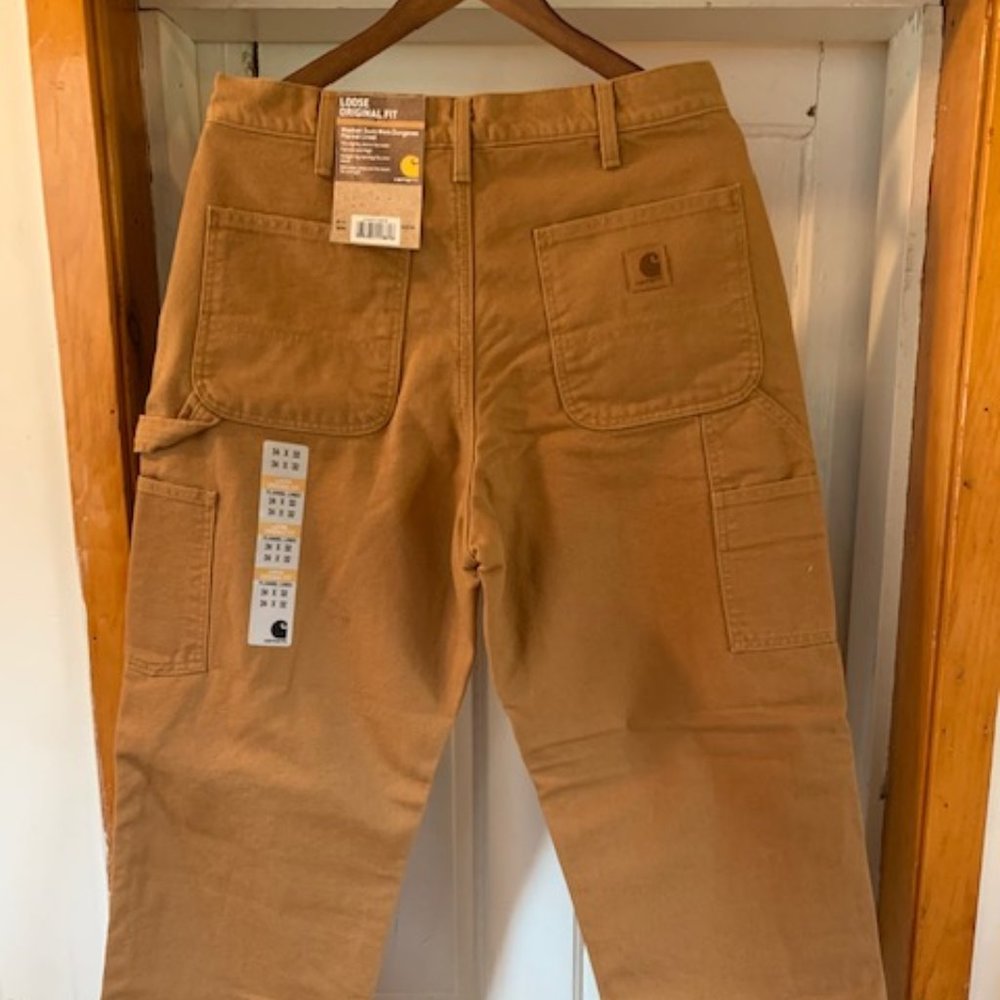 NWT Carhartt Loose Fit Flannel Lined Dungaree